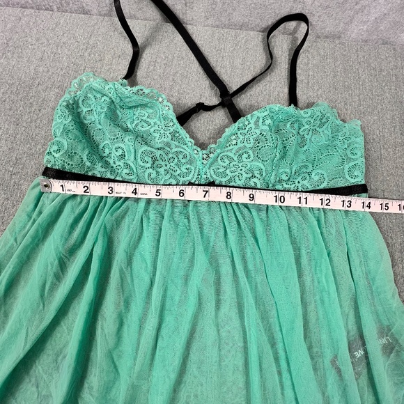 Lingerlove Lingerie Top Sz M/L Wedding Sexy Lace Bow Sheer Evening Honeymoon - Picture 8 of 9